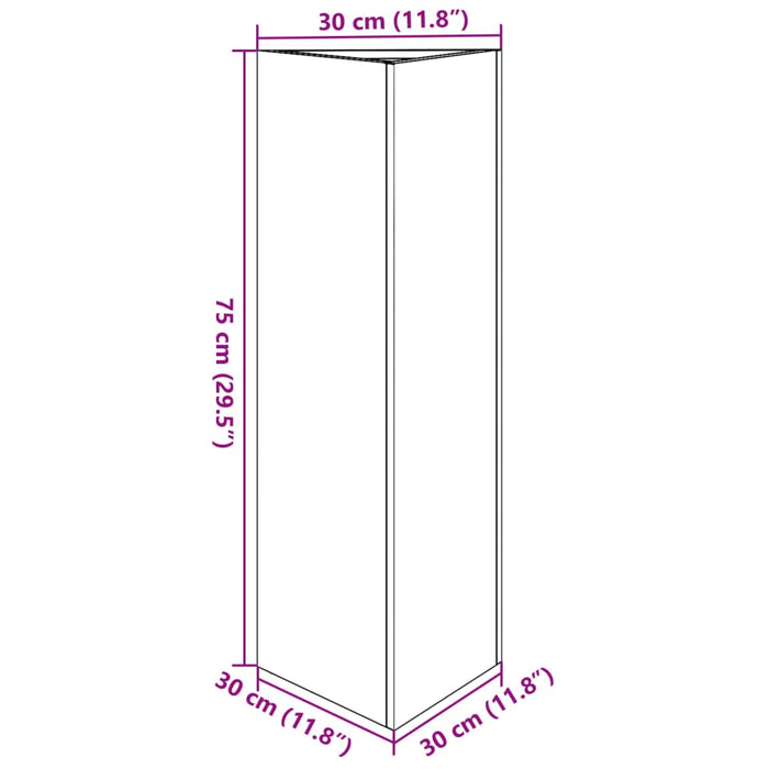 Jardiniera De Gradina Triunghiulara 30x26x75 cm Otel Galvanizat