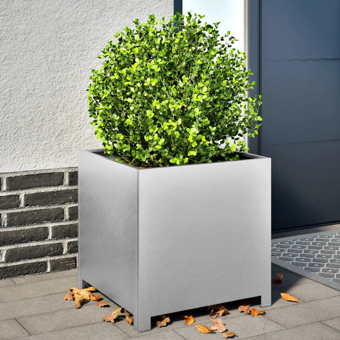 Garden Planter 50x50x50 cm Galvanised Steel