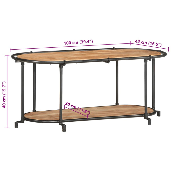 TV Cabinet 100x42x40 cm Solid Wood Acacia