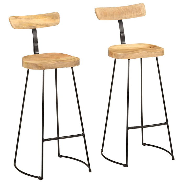 Bar Stools 2 pcs 49x43x103 cm Solid Wood Mango