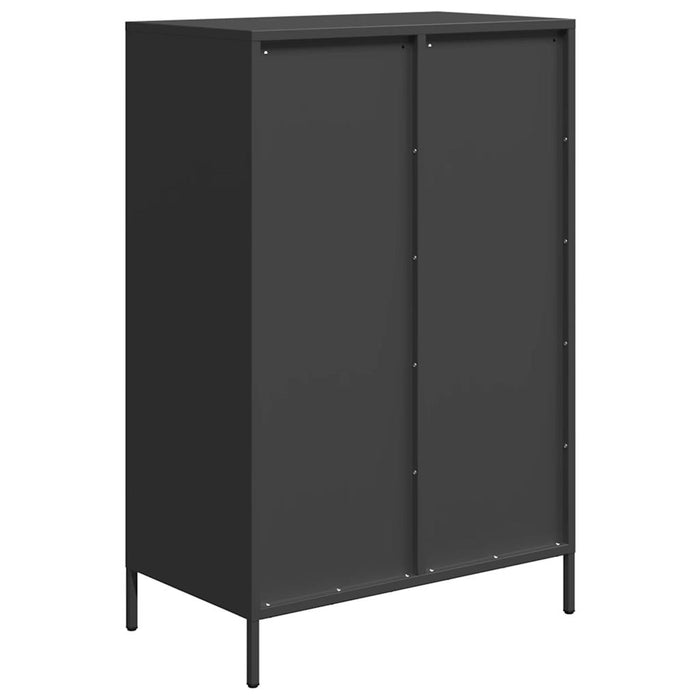 Highboard Черен 68x39x101.5 см стомана