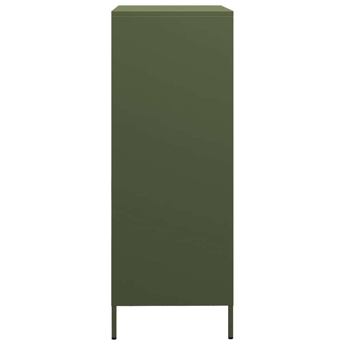 Highboard Olive Green 68x39x101.5 cm Steel