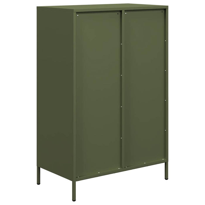 Highboard Olive Green 68x39x101.5 cm Steel