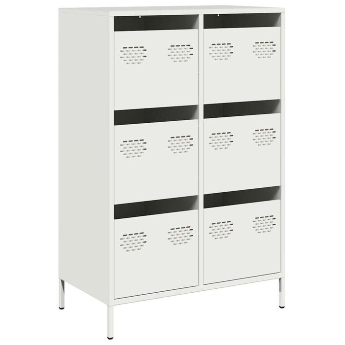 Highboard White 68x39x101.5 cm Steel