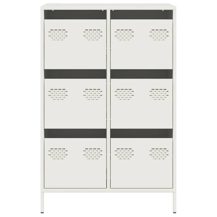 Highboard White 68x39x101.5 cm Steel