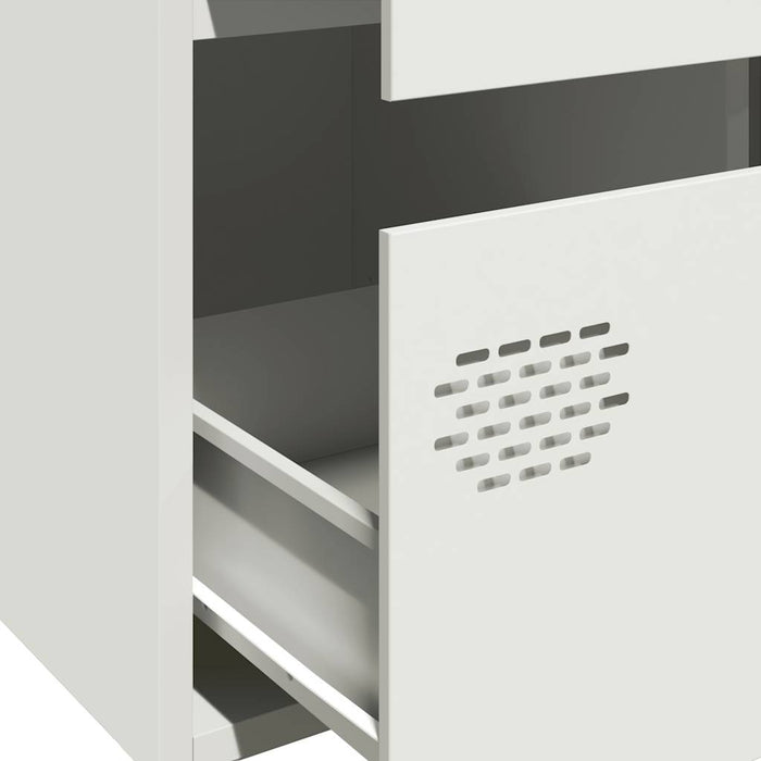 Highboard White 68x39x101.5 cm Steel