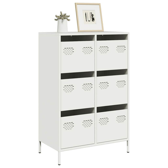 Highboard White 68x39x101.5 cm Steel