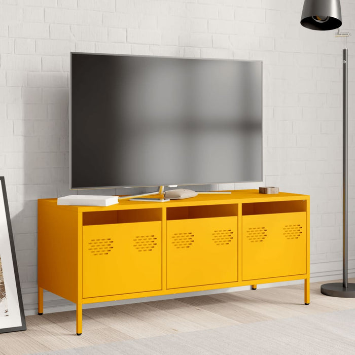 TV Cabinet Mustard Yellow 101.5x39x43.5 cm Cold-rolled Steel