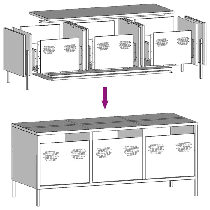 TV Cabinet Mustard Yellow 101.5x39x43.5 cm Cold-rolled Steel