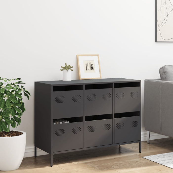 Sideboard Black 101.5x39x73.5 cm Cold-rolled Steel