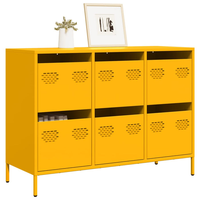 Sideboard Mustard Yellow 101.5x39x73.5 cm Cold-rolled Steel