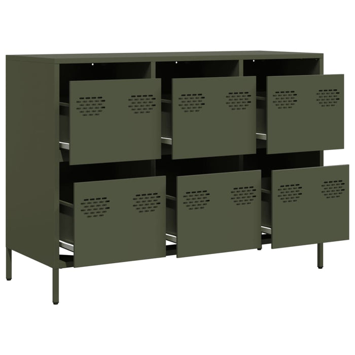 Sideboard Olive Green 101.5x39x73.5 cm Cold-rolled Steel