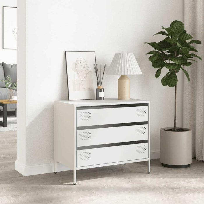 Sideboard White 68x39x58.5 cm Cold-rolled Steel