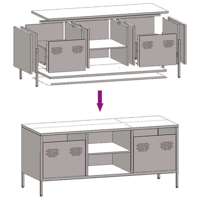 TV Cabinet Olive Green 101.5x39x43.5 cm Cold-rolled Steel