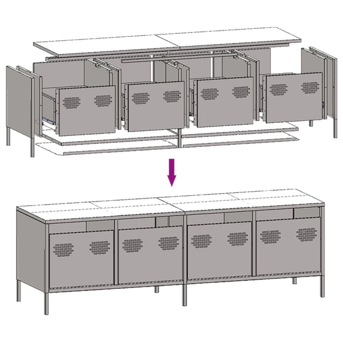 TV Cabinet Anthracite 135x39x43.5 cm Cold-rolled Steel