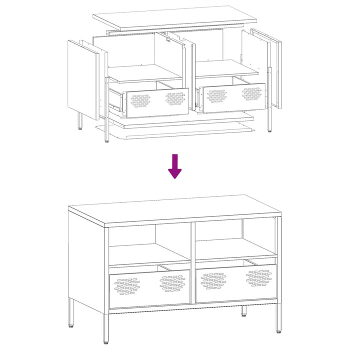 TV Cabinet Anthracite 68x39x43.5 cm Cold-rolled Steel