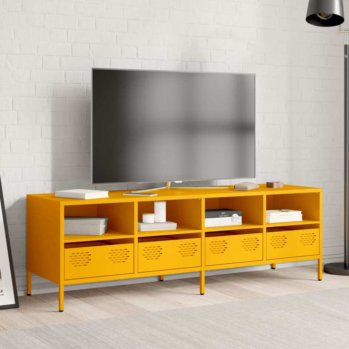 TV Cabinet Mustard Yellow 135x39x43.5 cm Cold-rolled Steel