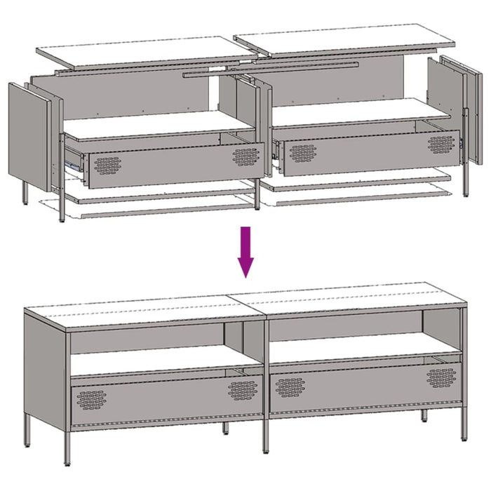 TV Cabinet Anthracite 135x39x43.5 cm Cold-rolled Steel