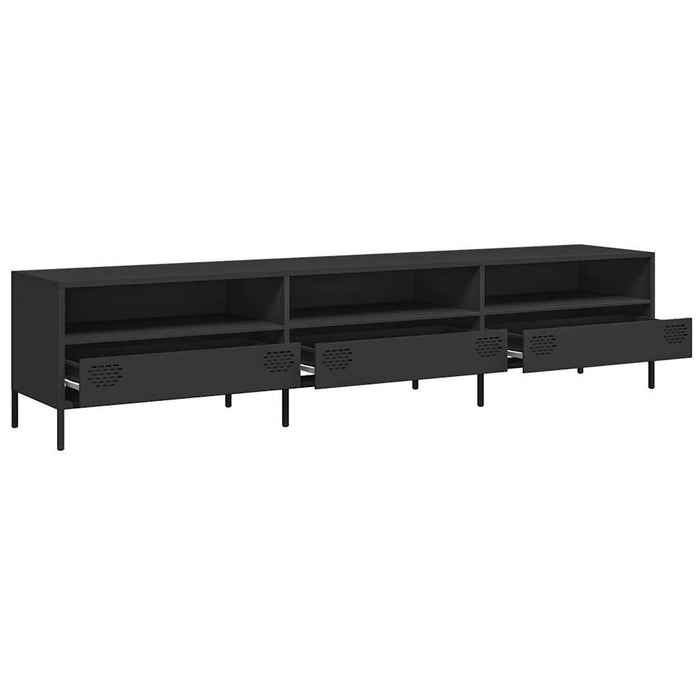 TV Cabinet Black 202x39x43.5 cm Cold-rolled Steel