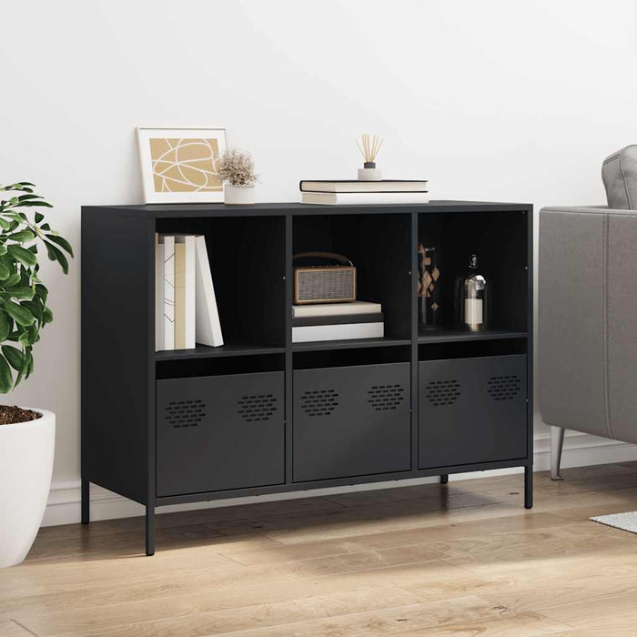 Sideboard Black 101.5x39x73.5 cm Cold-rolled Steel