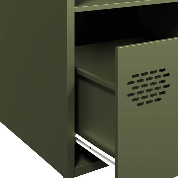 Highboard Olive Green 35x39x103.5 cm Steel