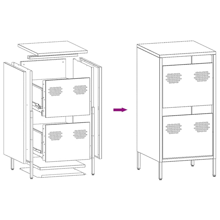 Sideboard Black 35x39x73.5 cm Cold-rolled Steel