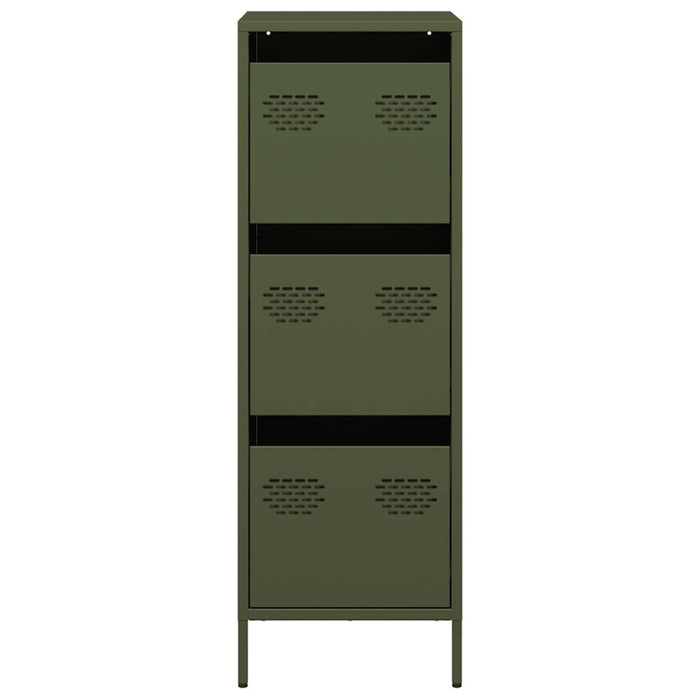 Highboard Olive Green 39x35x103.5 cm Steel