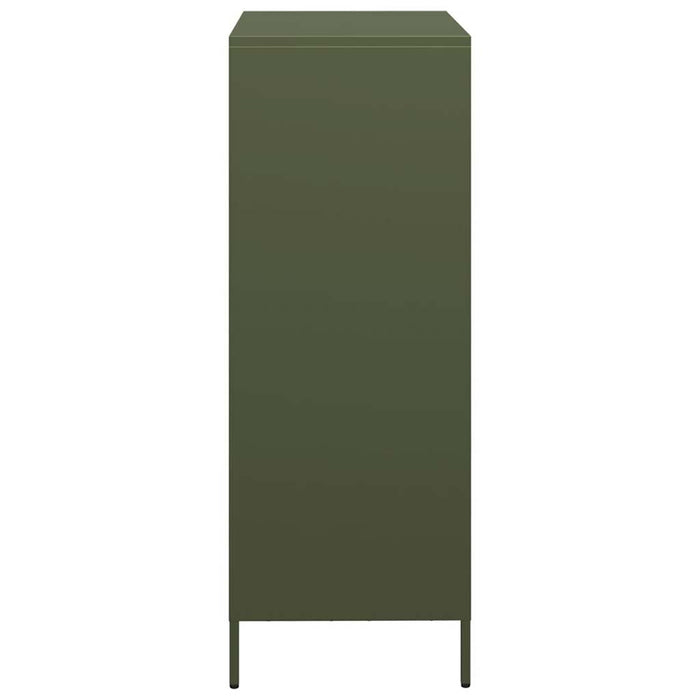 Highboard Olive Green 39x35x103.5 cm Steel