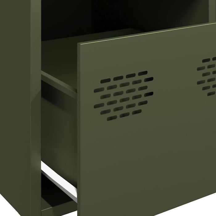 Highboard Olive Green 39x35x103.5 cm Steel