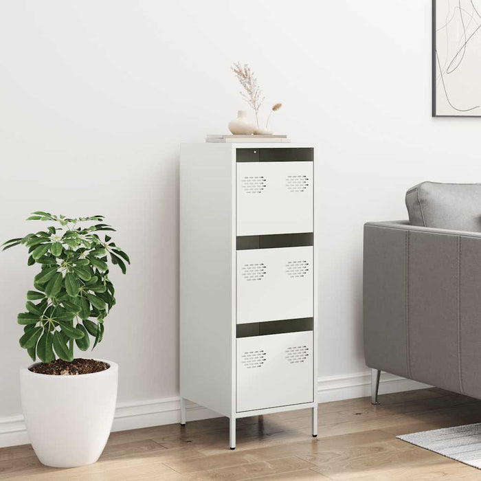 Highboard White 39x35x103.5 cm Steel