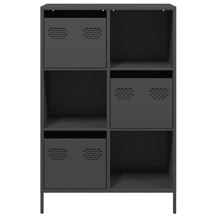 Highboard Черен 68x39x103.5 см стомана