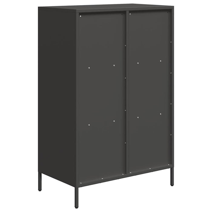 Highboard Черен 68x39x103.5 см стомана