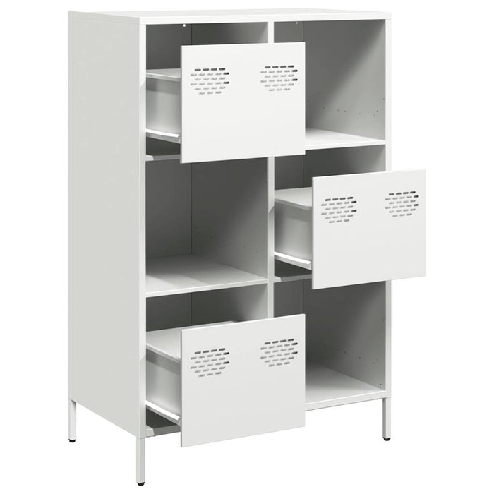 Highboard White 68x39x103.5 cm Steel