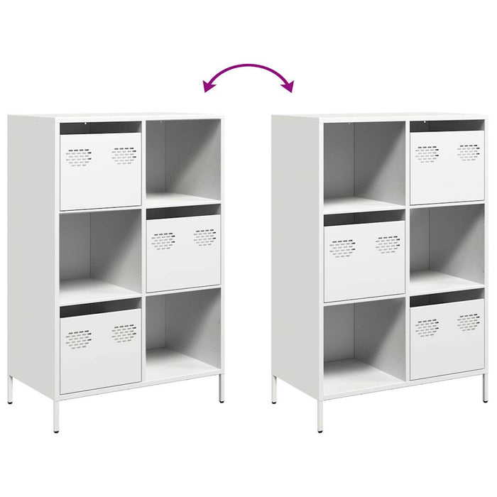 Highboard White 68x39x103.5 cm Steel