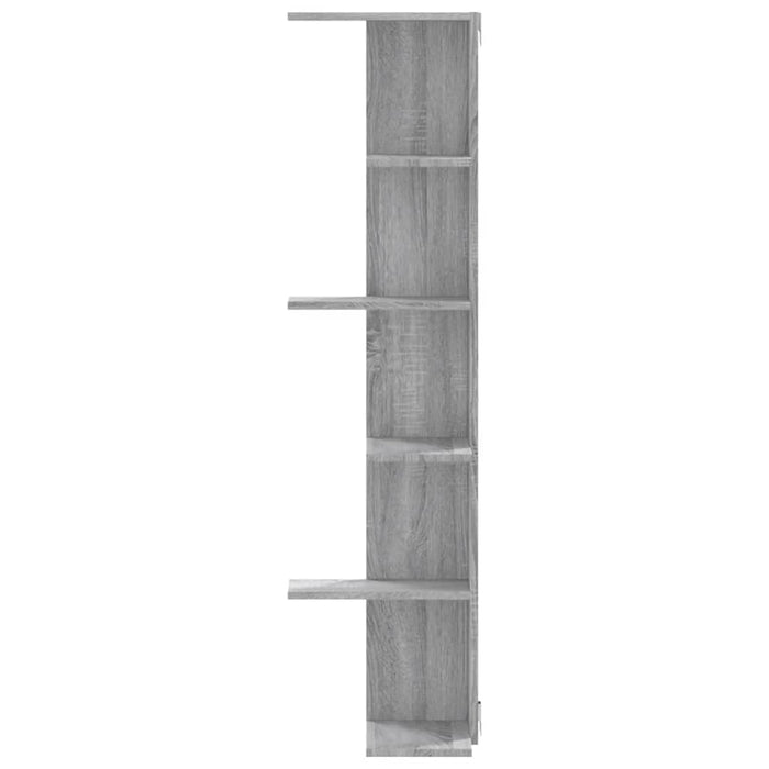 Wall Corner Shelf Grey Sonoma 36.5x36.5x140 cm Engineered Wood