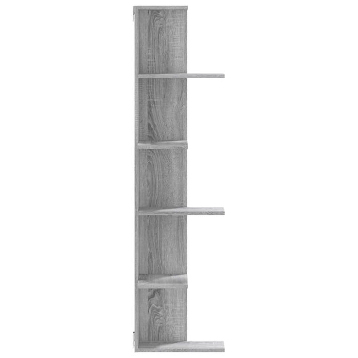 Wall Corner Shelf Grey Sonoma 36.5x36.5x140 cm Engineered Wood