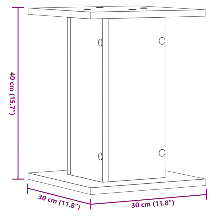 Speaker Stands 2 pcs Grey Sonoma 30x30x40 cm Engineered Wood