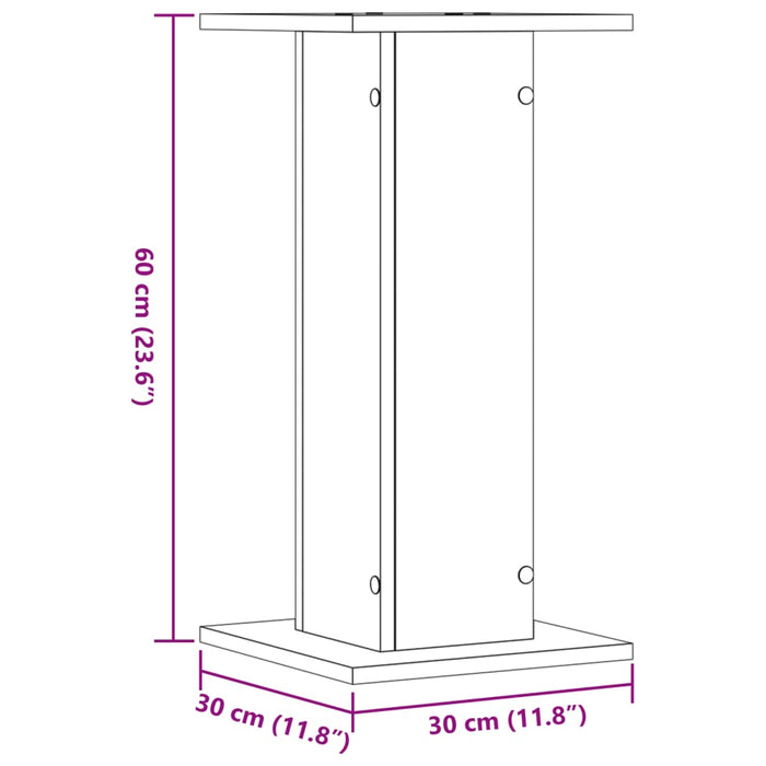 Speaker Stands 2 pcs Sonoma Oak 30x30x60 cm Engineered Wood