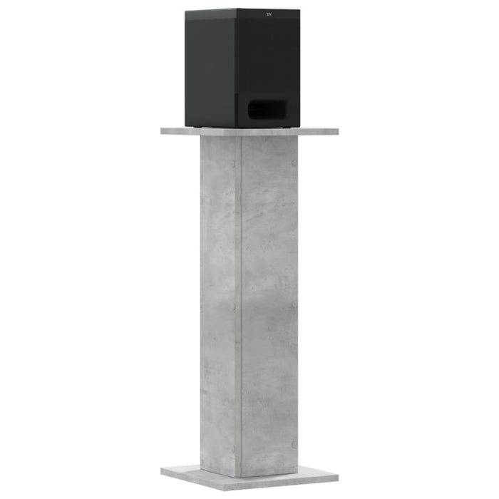 Speaker Stands 2 pcs Concrete Grey 30x30x80 cm Engineered Wood