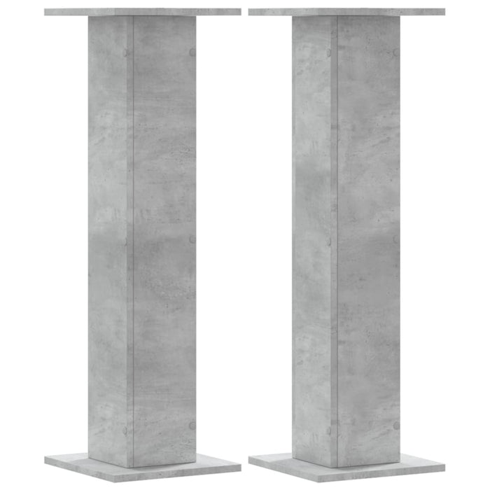 Speaker Stands 2 pcs Concrete Grey 30x30x95 cm Engineered Wood