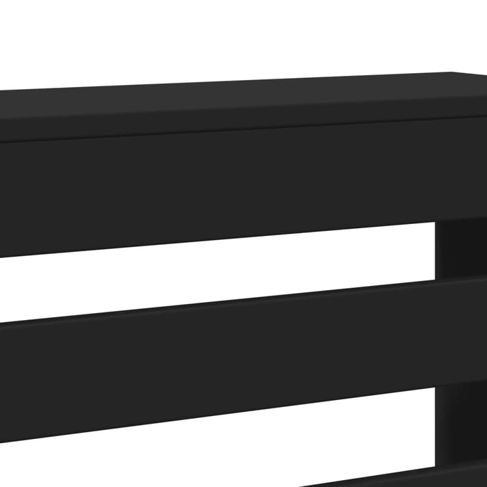 Radiator Cover Black 78x20x82 cm Engineered Wood