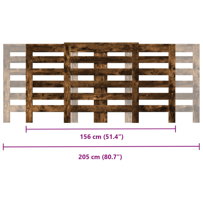 Крышка радиатора из копченого дуба 205x21,5x83,5 см, инженерная древесина