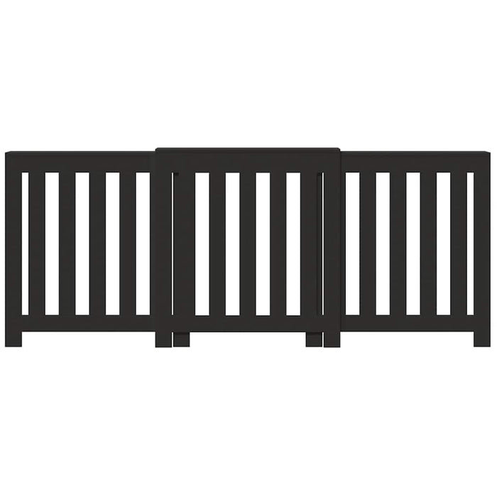 Radiator Cover Black 205x21.5x83.5 cm Engineered Wood