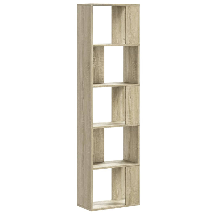 Bookcase 5-Tier Sonoma Oak 45x23.5x162.5 cm Engineered Wood