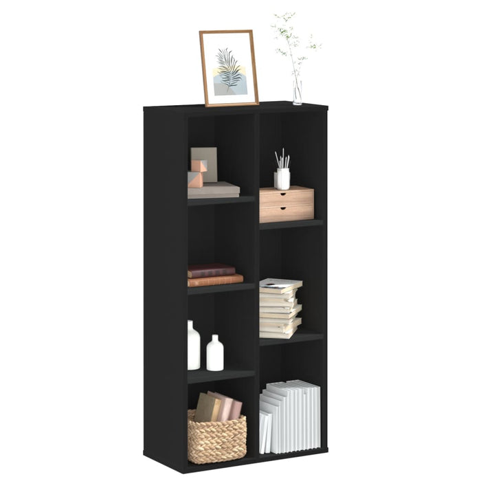 Bibliotecă Neagră 50x25x105 cm Lemn prelucrat