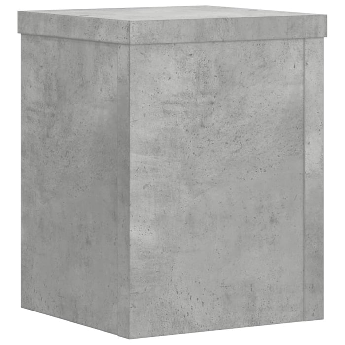 Plant Stands 2 pcs Concrete Grey 15x15x20 cm Engineered Wood