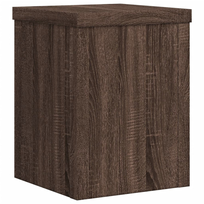 Plant Stands 2 pcs Brown Oak 15x15x20 cm Engineered Wood