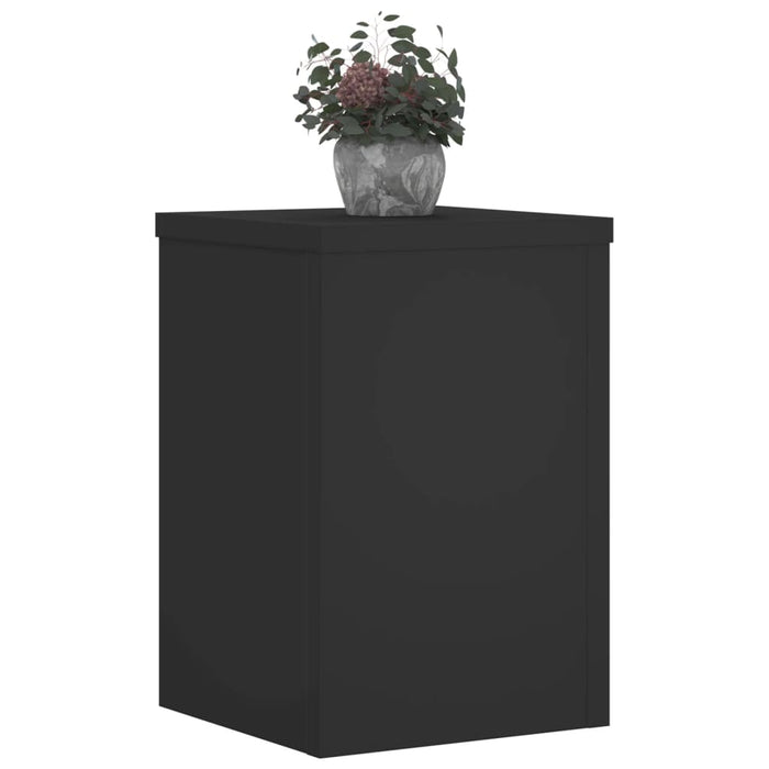 Plant Stands 2 pcs Black 25x25x35 cm Engineered Wood