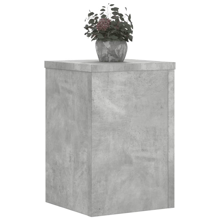 Plant Stands 2 pcs Concrete Grey 25x25x35 cm Engineered Wood