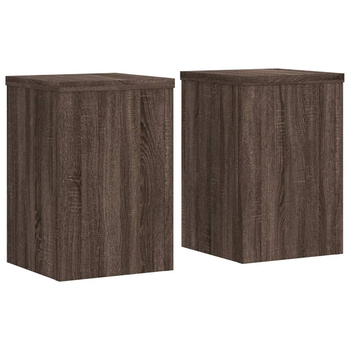 Plant Stands 2 pcs Brown Oak 25x25x35 cm Engineered Wood